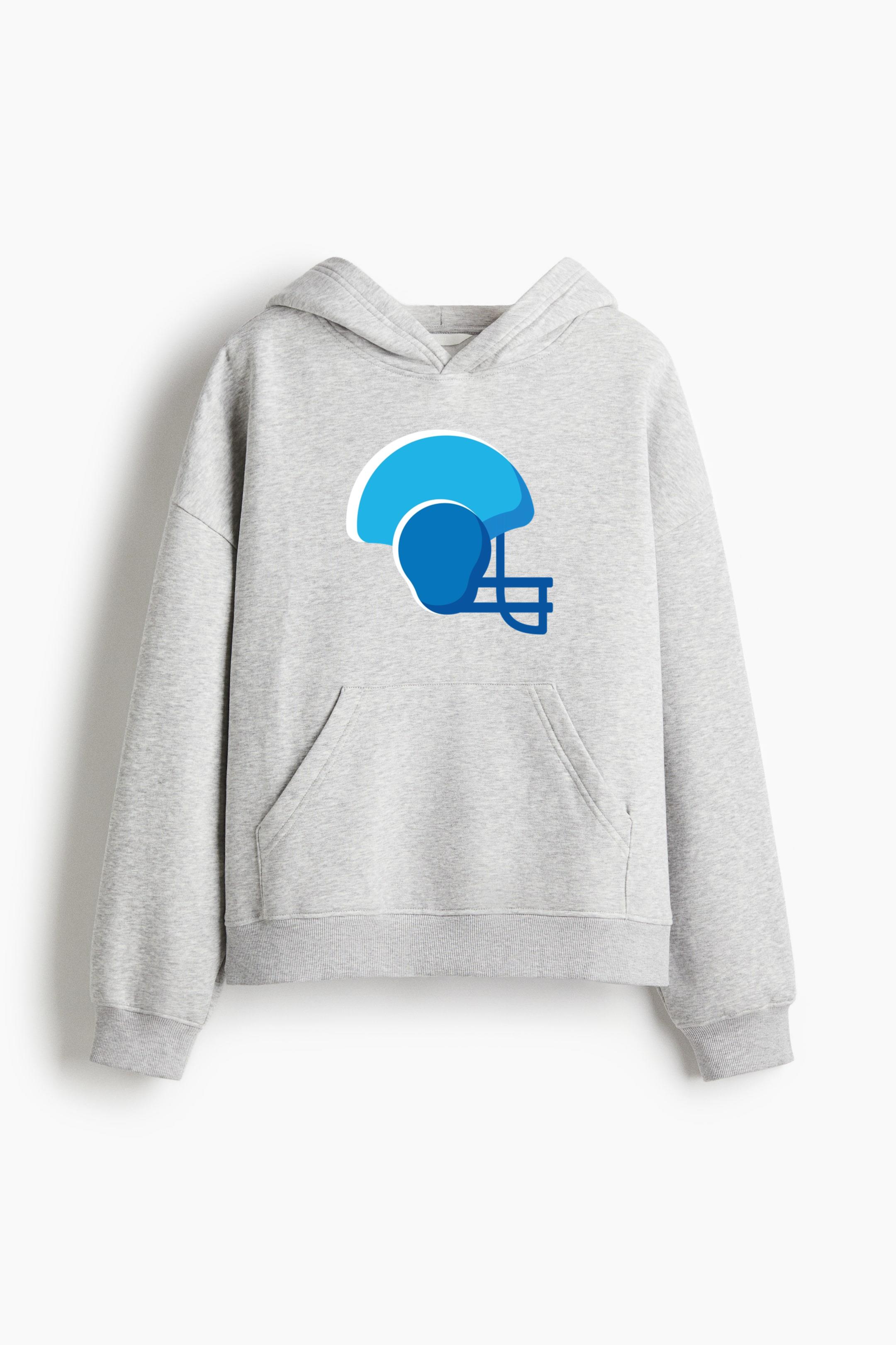 American Football Helmet Flat Icon Football Oversized Fit Printed Hoodie