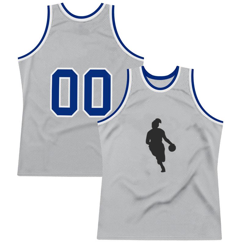 Basketball Player Female Player Ball Hair Ponytail Silhouette Classic Basketball Jersey 