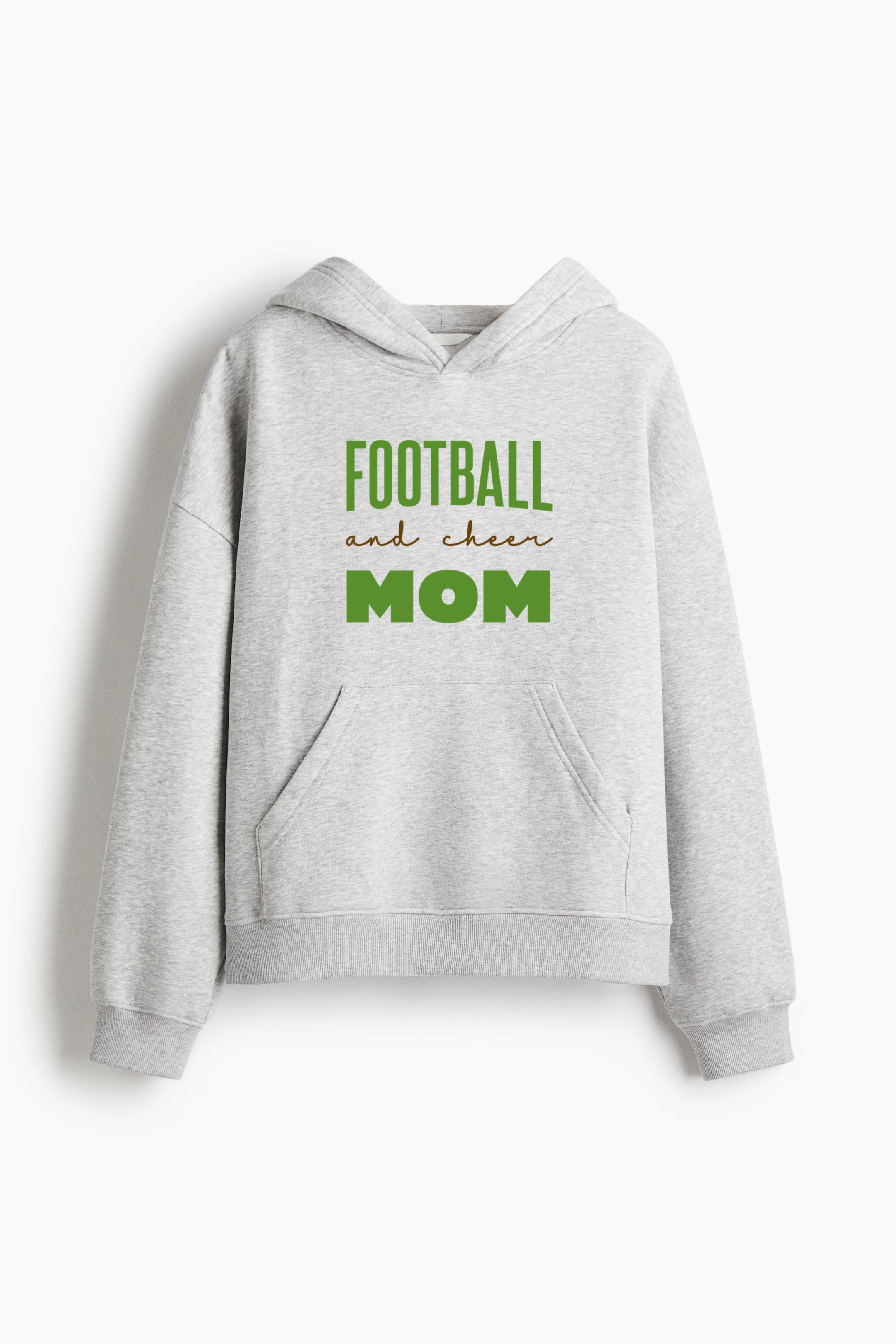 Football And Cheer Mom PP Oversized Fit Printed Hoodie
