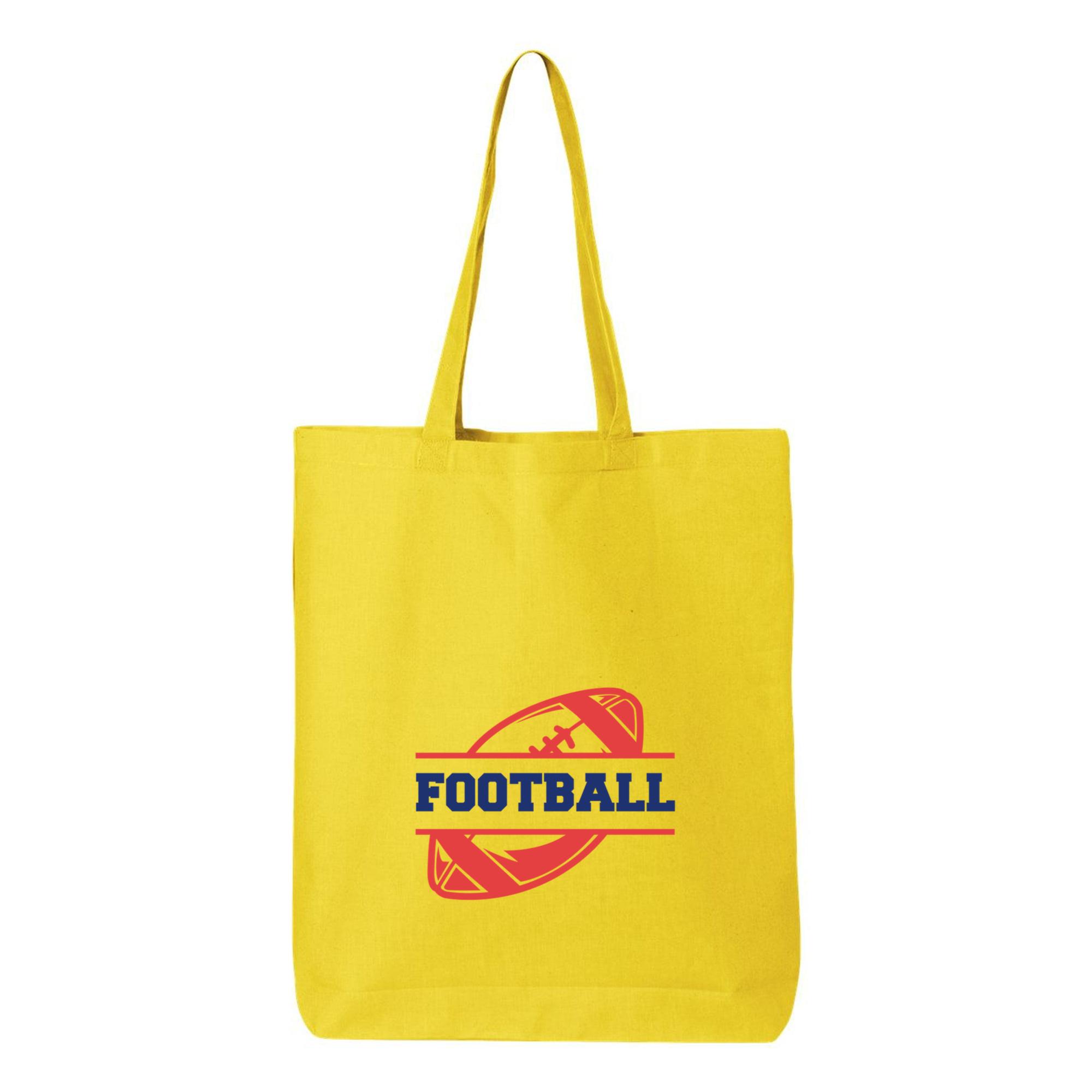 Football Ball Badge Canvas Tote Bag 