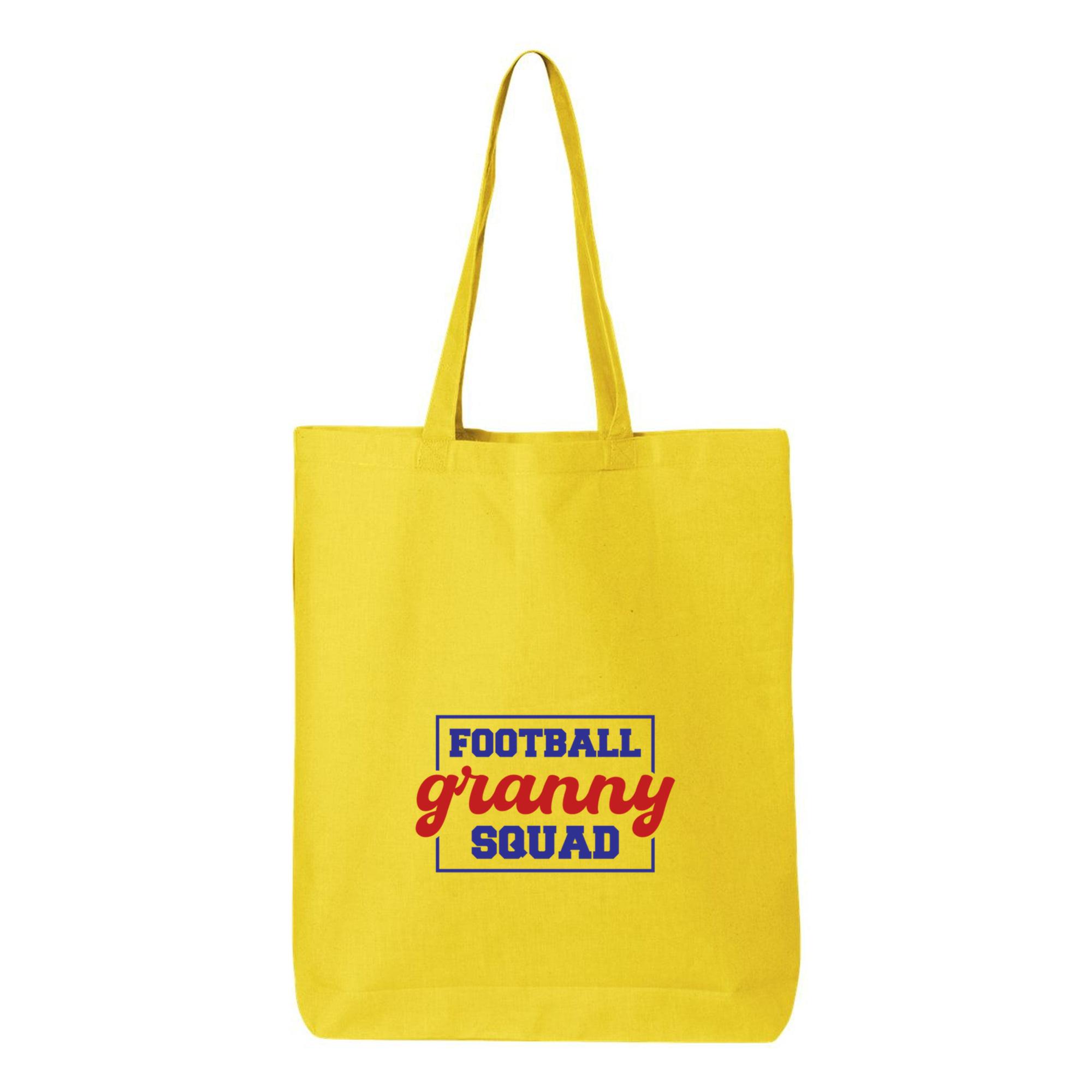 Football Granny Squad Design Hid Canvas Tote Bag 