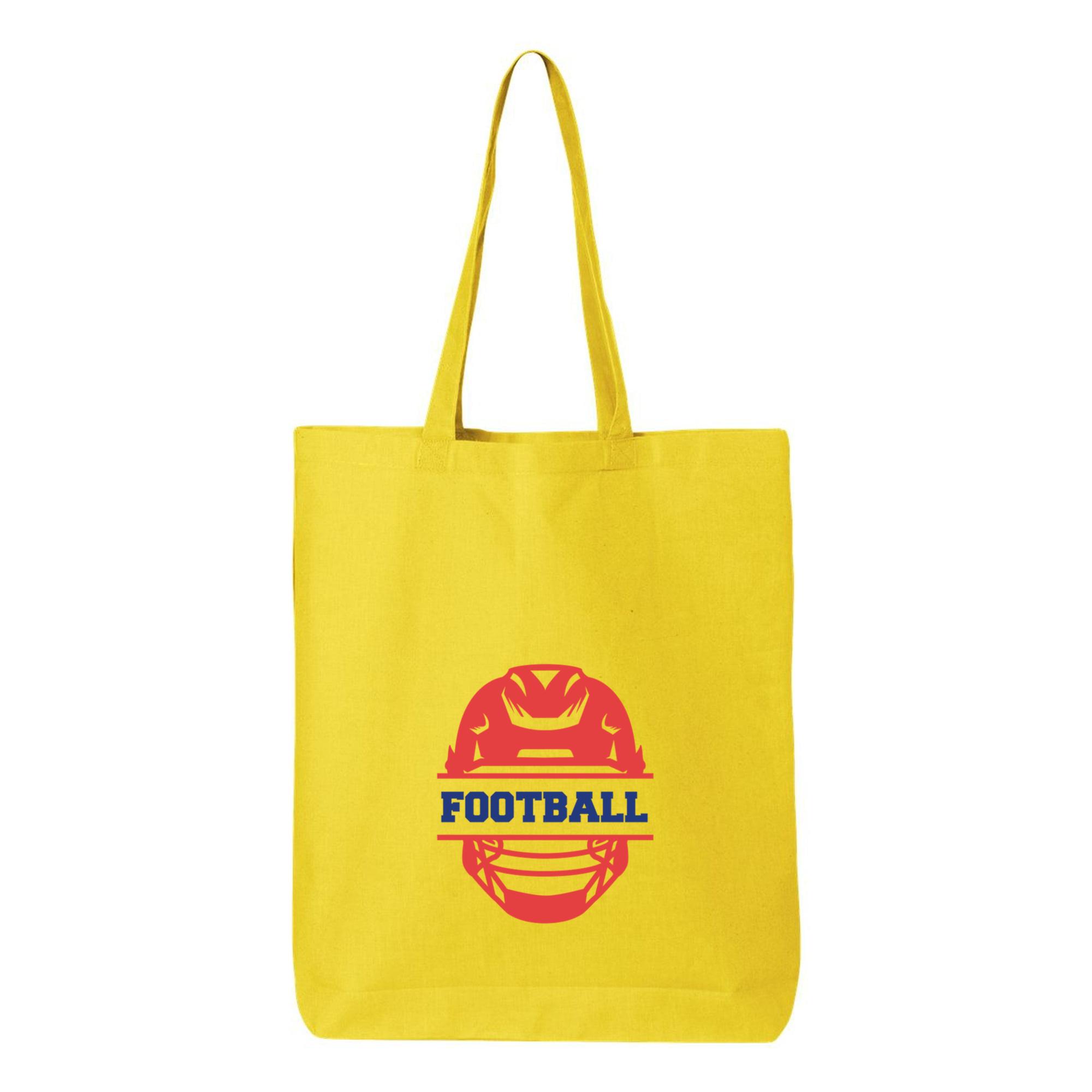 Football Helmet Badge Football Canvas Tote Bag 