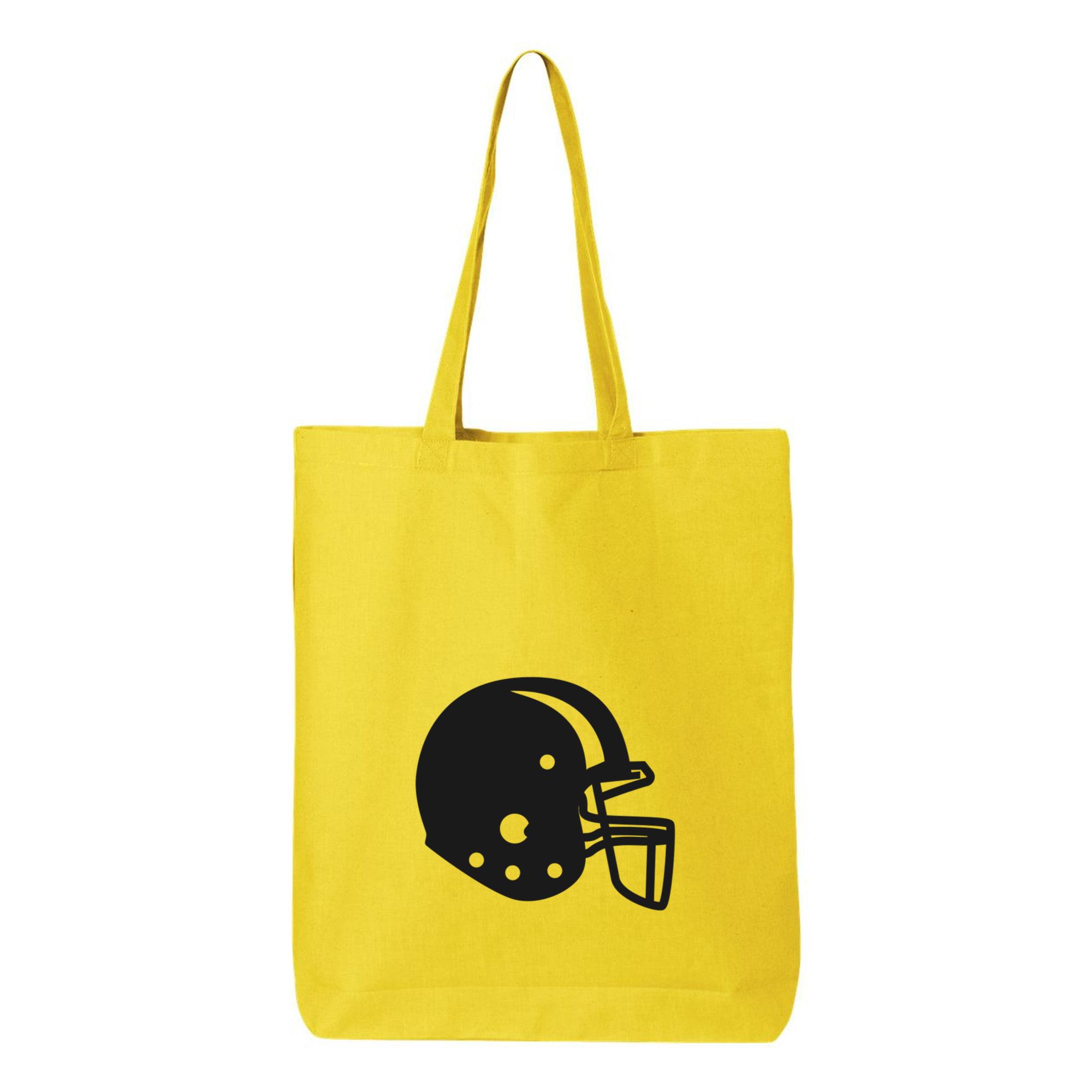 Football Helmet Cut Out Canvas Tote Bag 