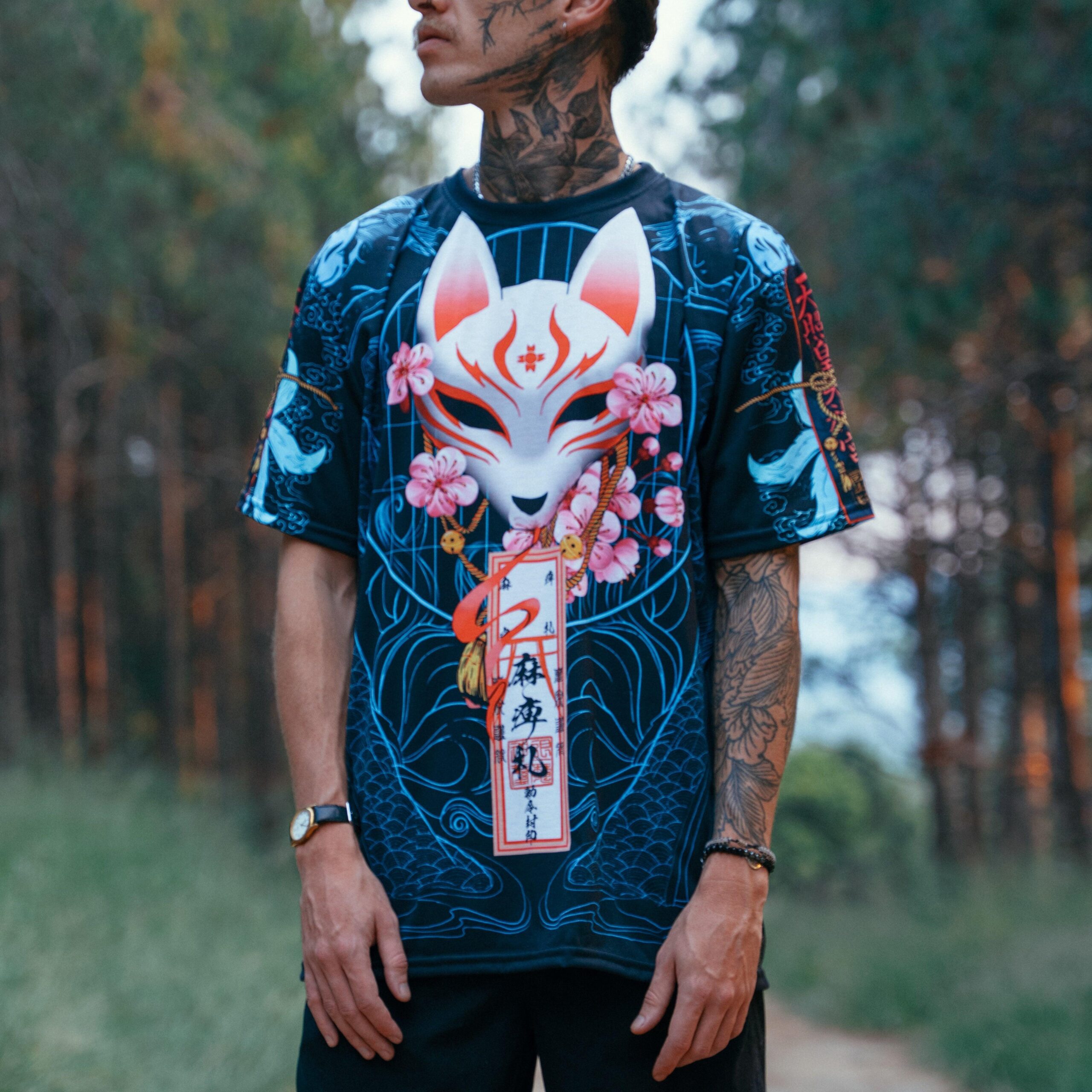 SammyCorner - Kitsune T-Shirt - Blue Edition