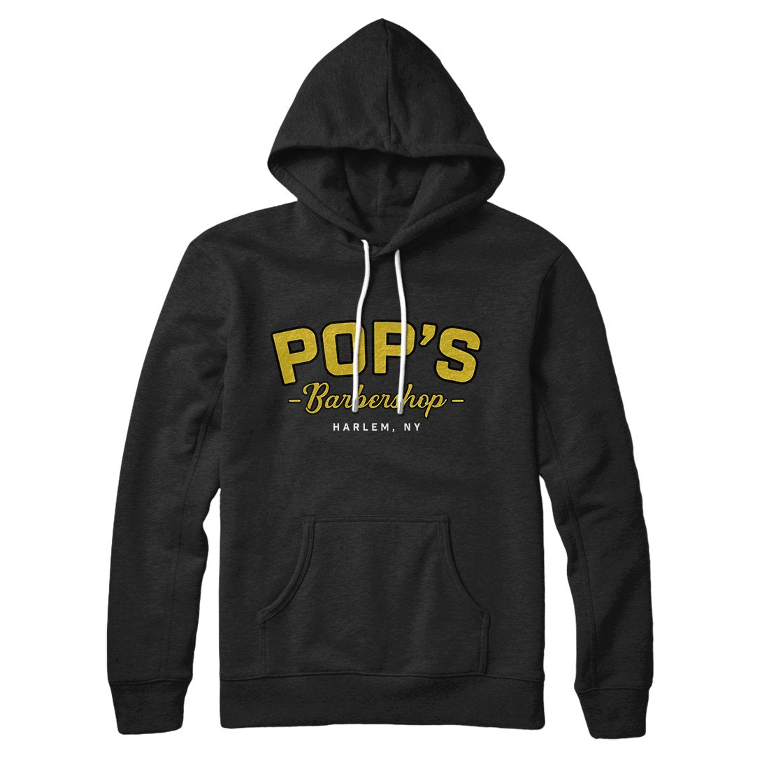 Pop's Barbershop Unisex Pullover Hoodie - Cotton Polyester Blend, Loose Fit, Kangaroo Pocket