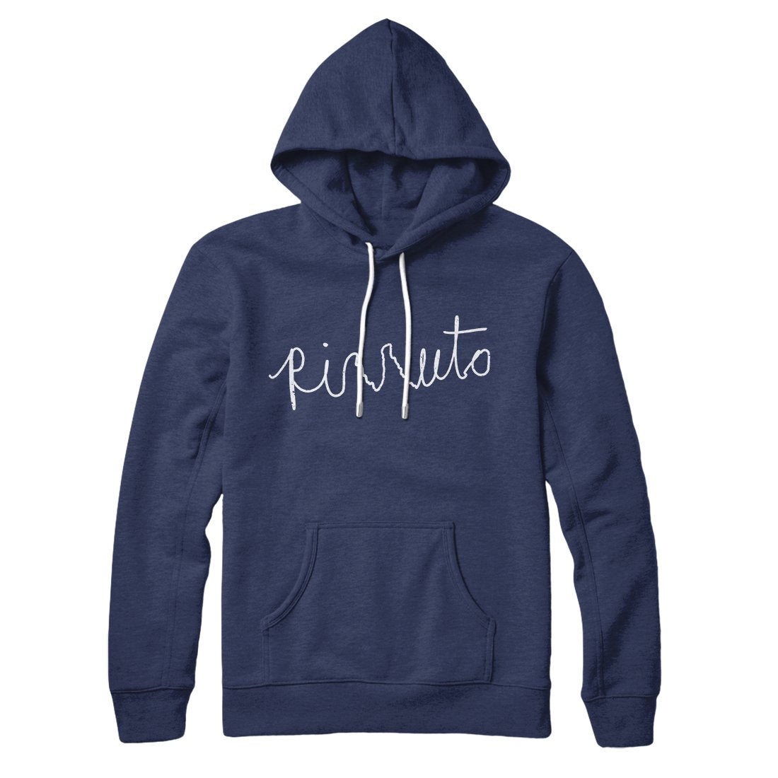 Rizzuto Cursive Unisex Hoodie - Cotton Polyester Pullover with Hood and Kangaroo Pocket